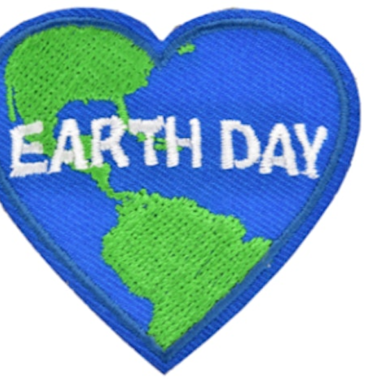 patch with Earth day and globe graphic