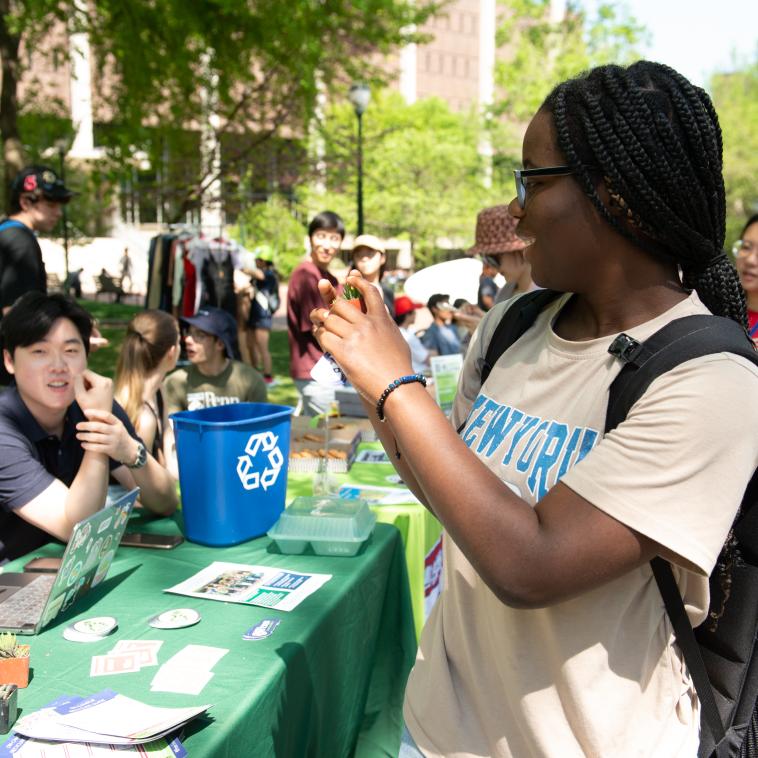 Having fun at an Earth Week event