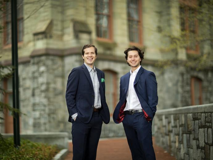 Penn PIP winners two men at College Hall