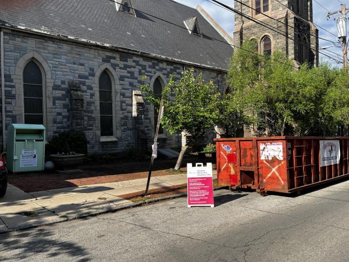 move out dumpsters in street