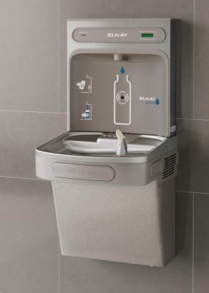 water filler station mounted on wall
